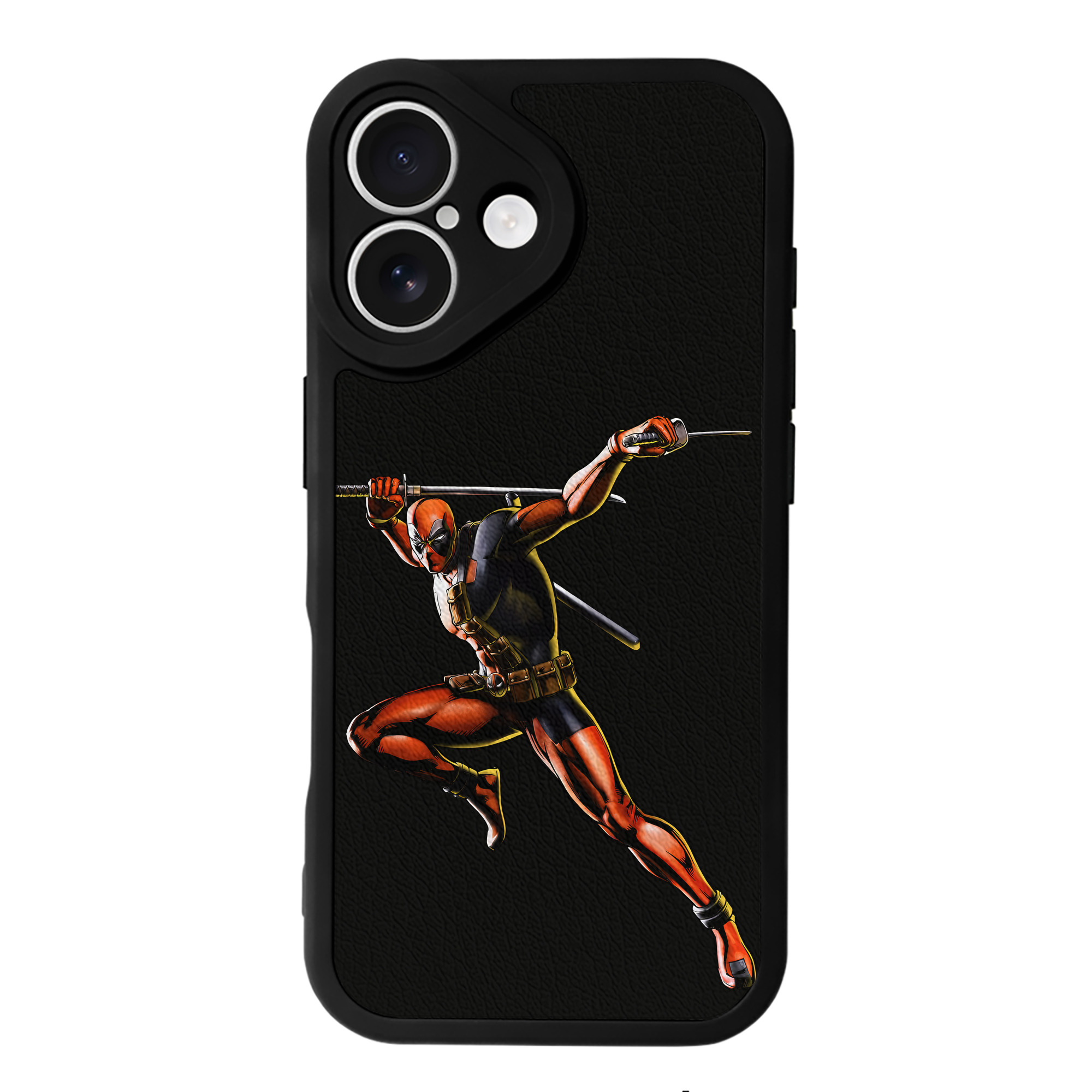 （画像用） Deadpool デッドプール 【iPhone 16シリーズ対応】シリコンスマホケース（レザー調） 材質：シリコン
